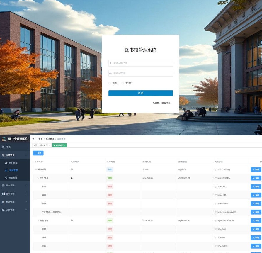 springboot图书馆管理系统前后端分离版本加论文